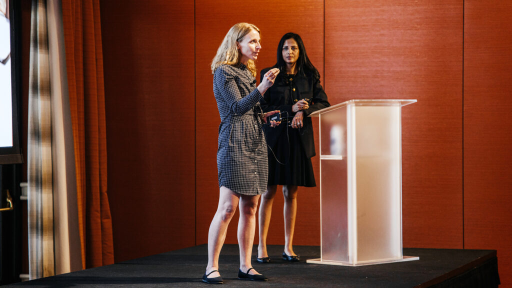 Breakout presenters on stage at Medallia Experience '25