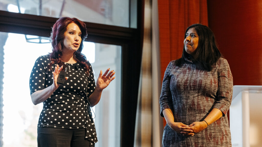 Breakout presenters on stage at Medallia Experience '25