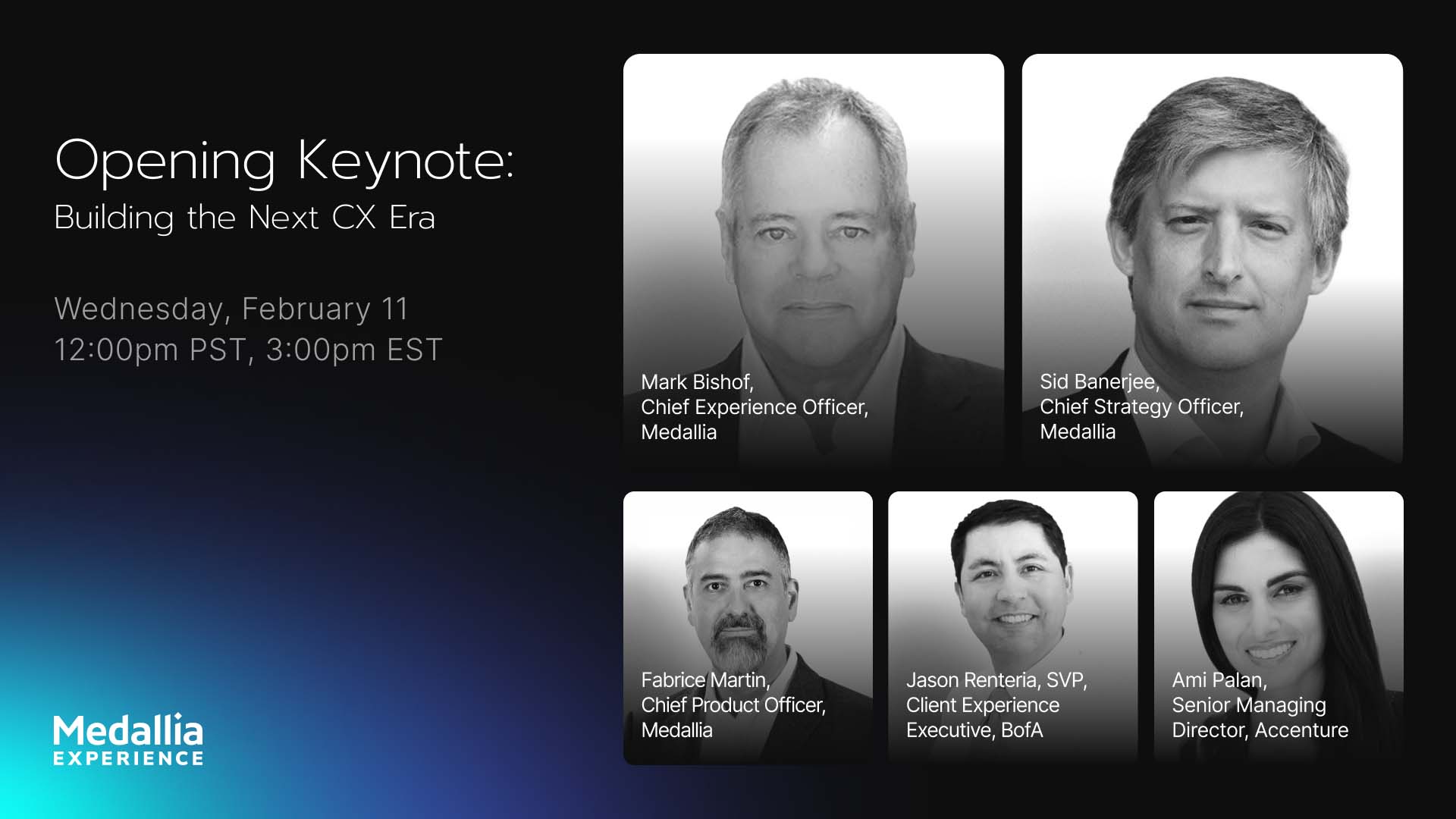 Medallia Experience '26 Opening Keynote presenters