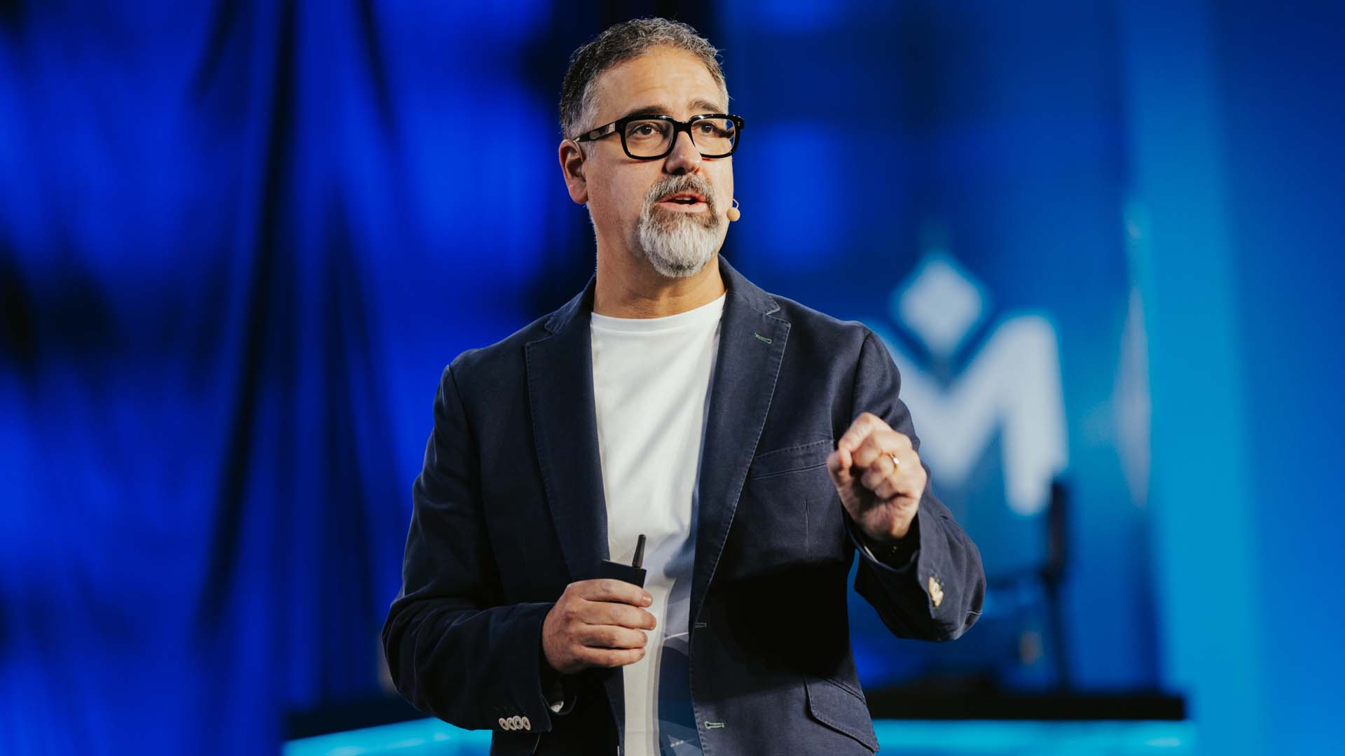 Medallia's Chief Product Officer, Fabrice Martin, on mainstage at Experience '26