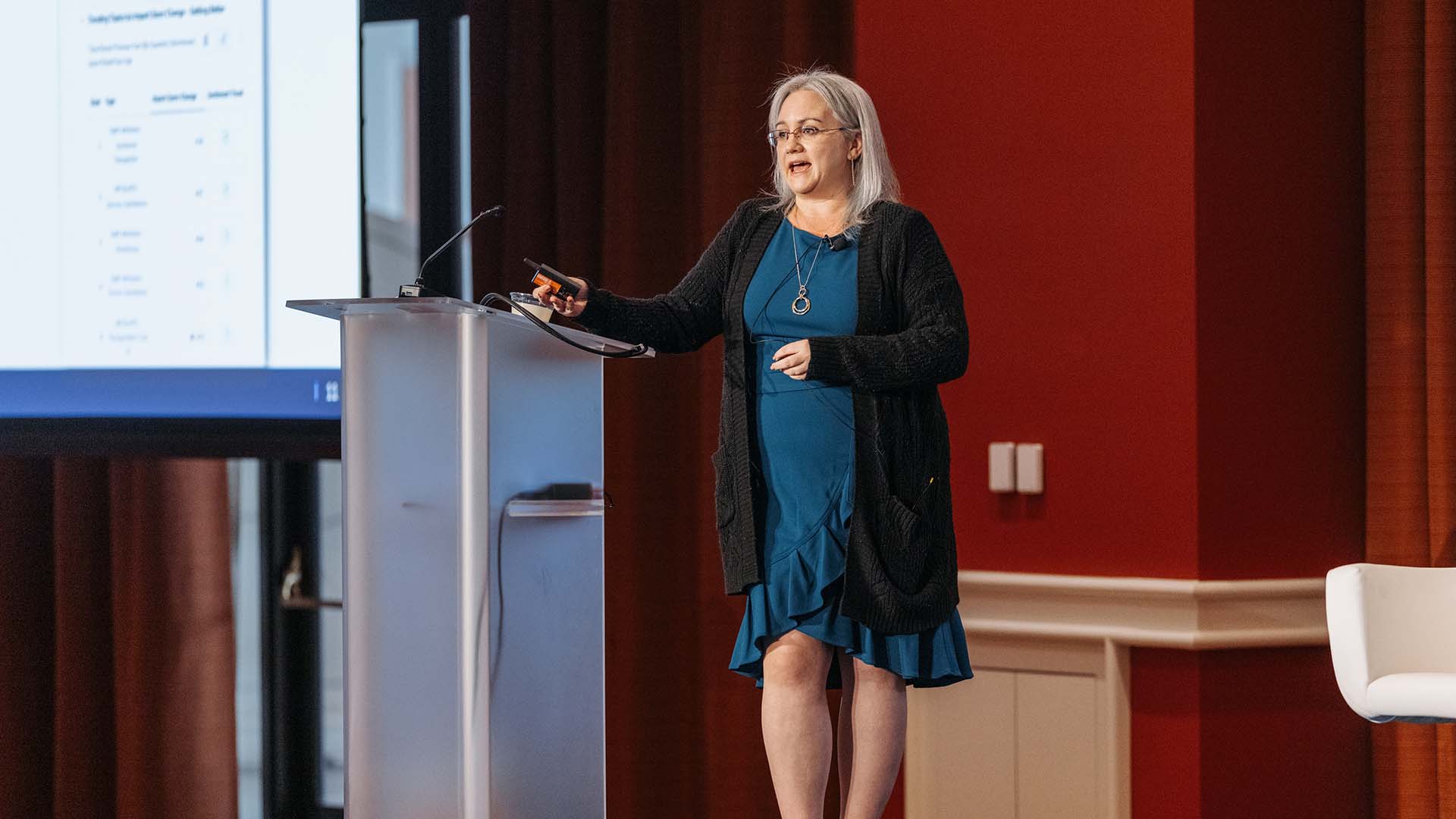 Breakout presenter on stage at Medallia Experience '26