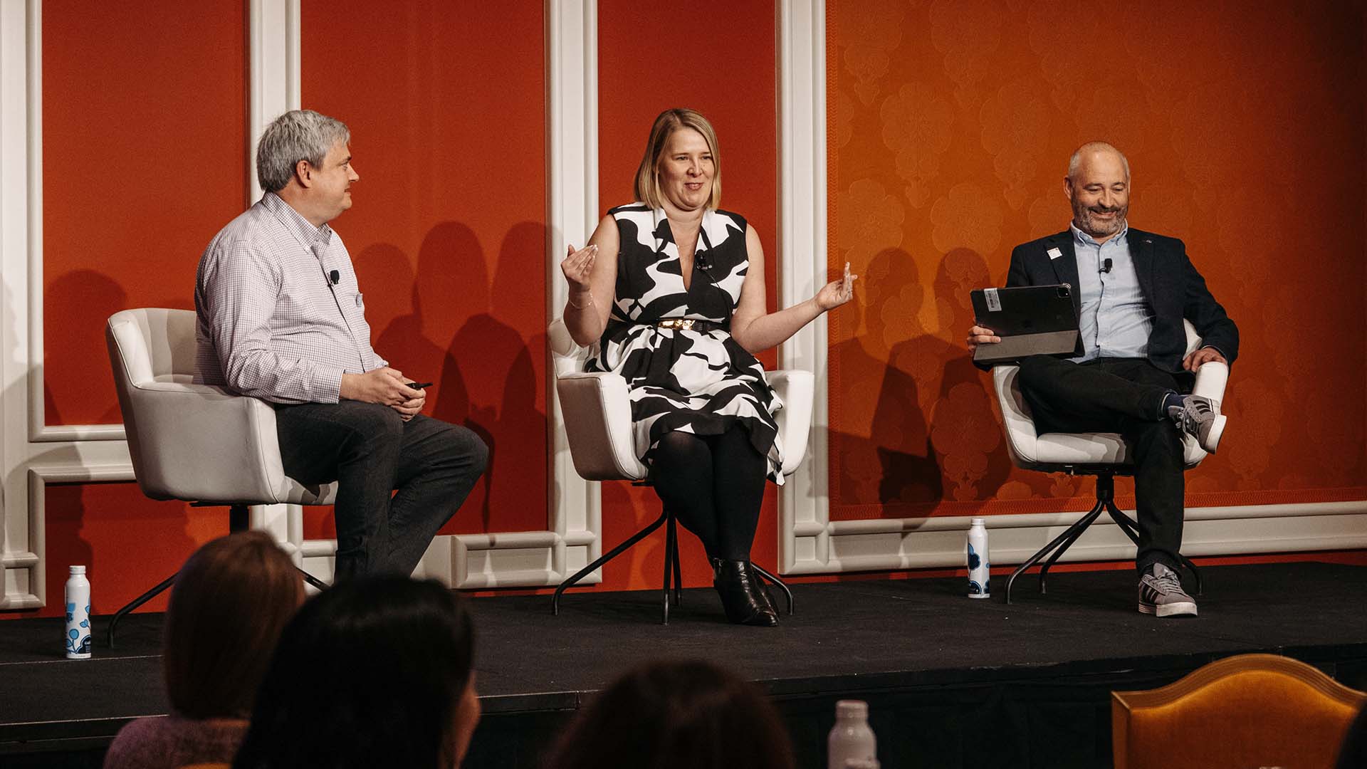 Breakout presenters on stage at Medallia Experience '26