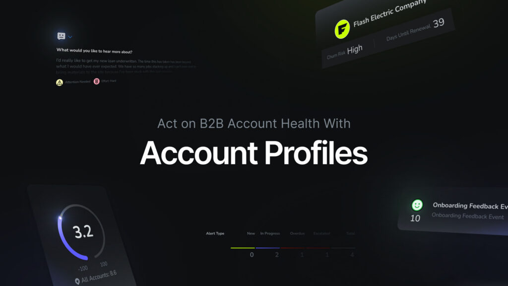 Screenshot of UI for Medallia Account Profiles