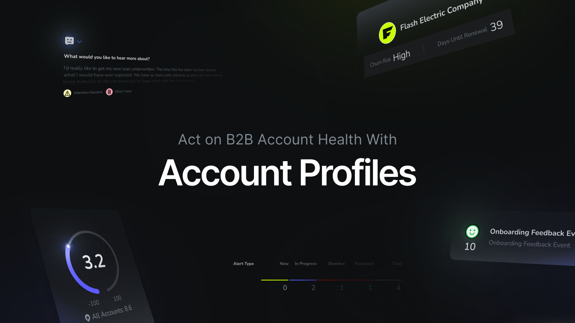 Screenshot of UI for Medallia Account Profiles
