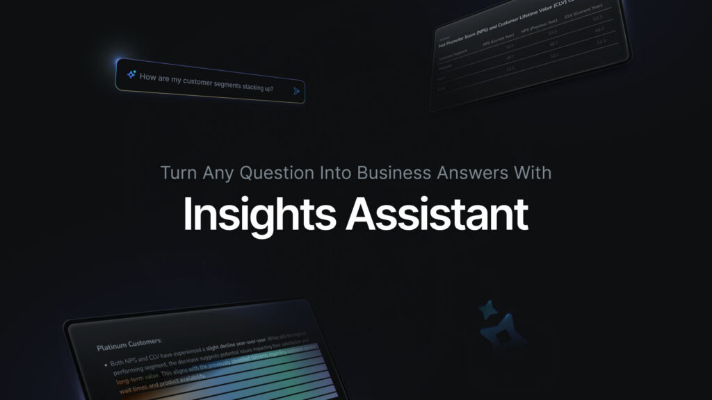 Screenshot of UI for Medallia Insights Assistant