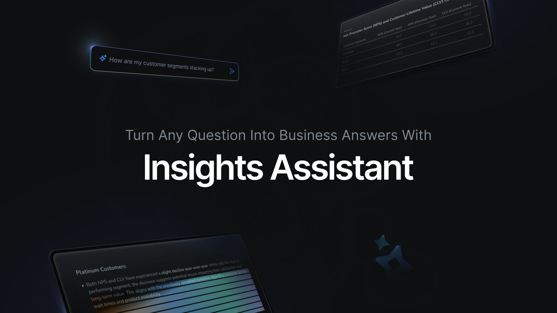 Screenshot of UI for Medallia Insights Assistant