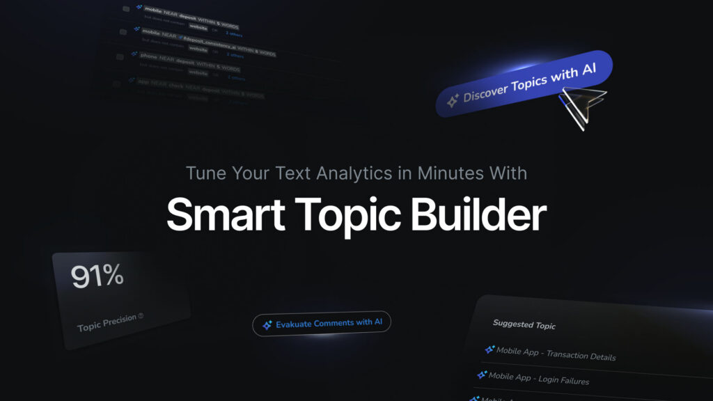 Screenshot of UI for Medallia Smart Topic Builder